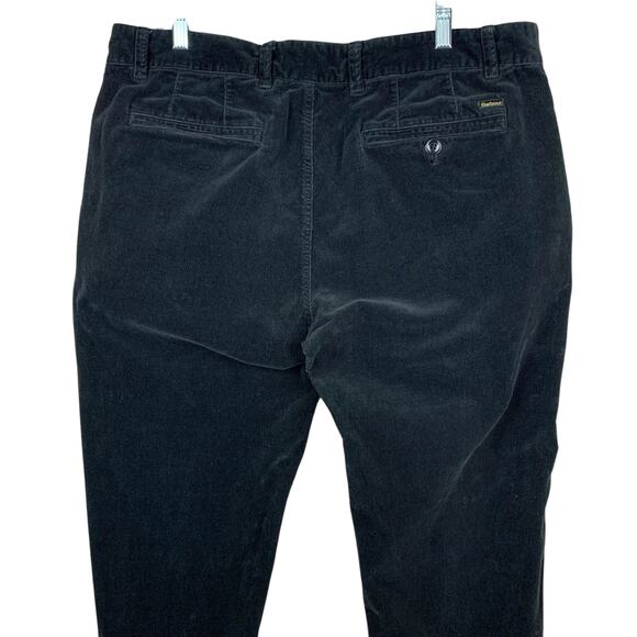 Barbour Neuston Corduroy Pants Stretch Black Trousers Regular Fit Men's 38 x 32 - Picture 5 of 9